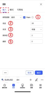 布林通道介面-輸入