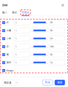 設置DMI指標-可見性