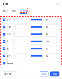 設置ATR指標-可見性