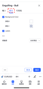 圖表中K線形態的設置