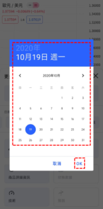 顯示任意日期圖表