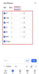 移動平均線緞帶